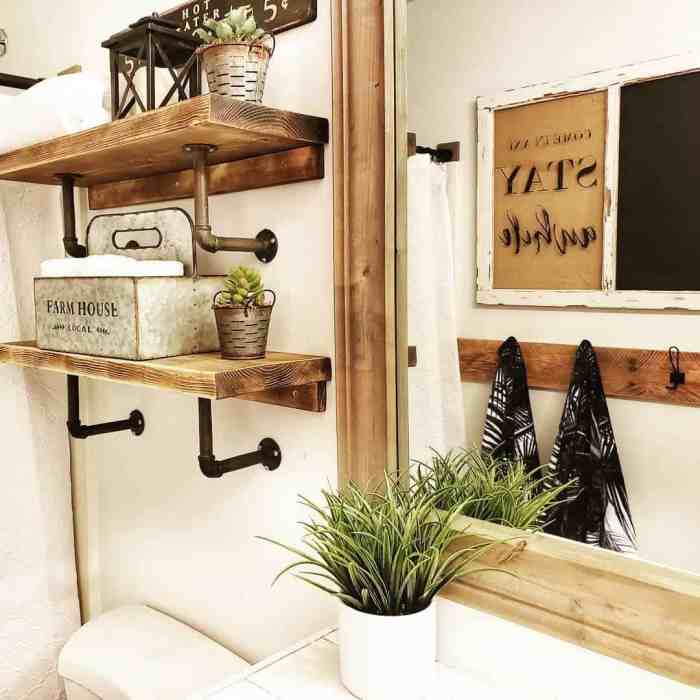 Dekorasi kamar mandi industrial dengan sentuhan rustic