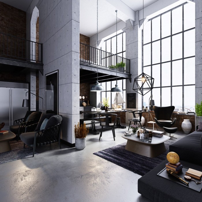 Industrial living room design style decor ideas ceiling essential guide factory ethem ibrahim visualizer ceilings high